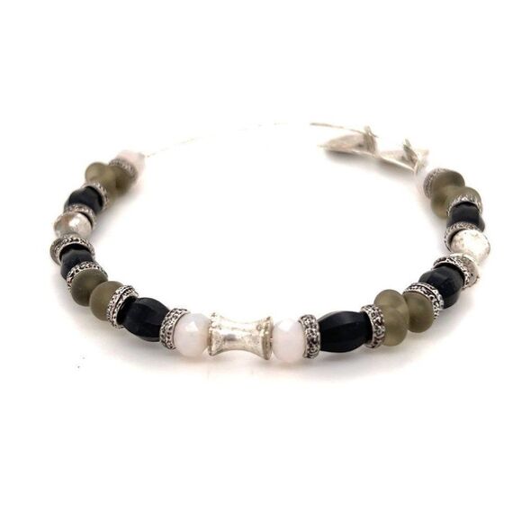 Alex & Ani Black/White Bead Bracelet - Picture 1 of 3